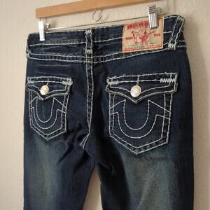 True Religion Womens Jeans 31 Made‎ in USA Joey Super T Flap Pockets Retro Y2K